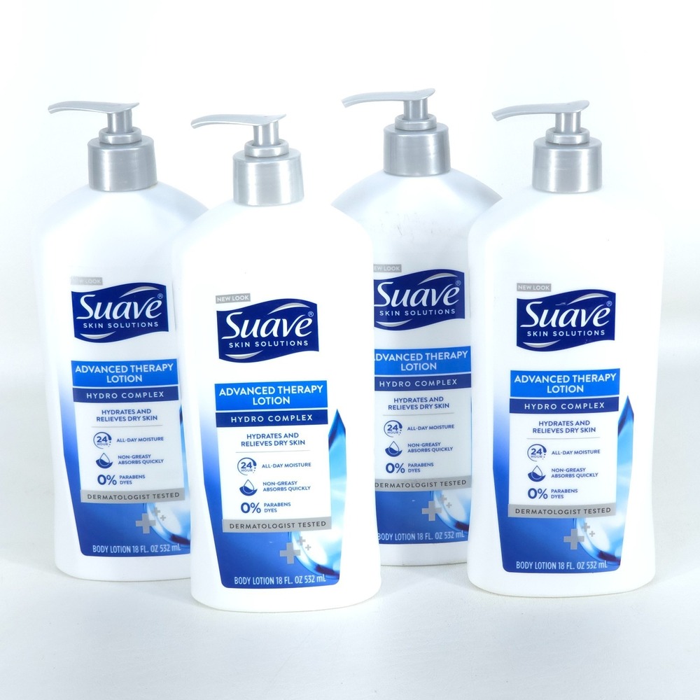 4x Suave Advanced Therapy Body Lotion Hydro Complex 18 oz Dry Skin Moisturizer